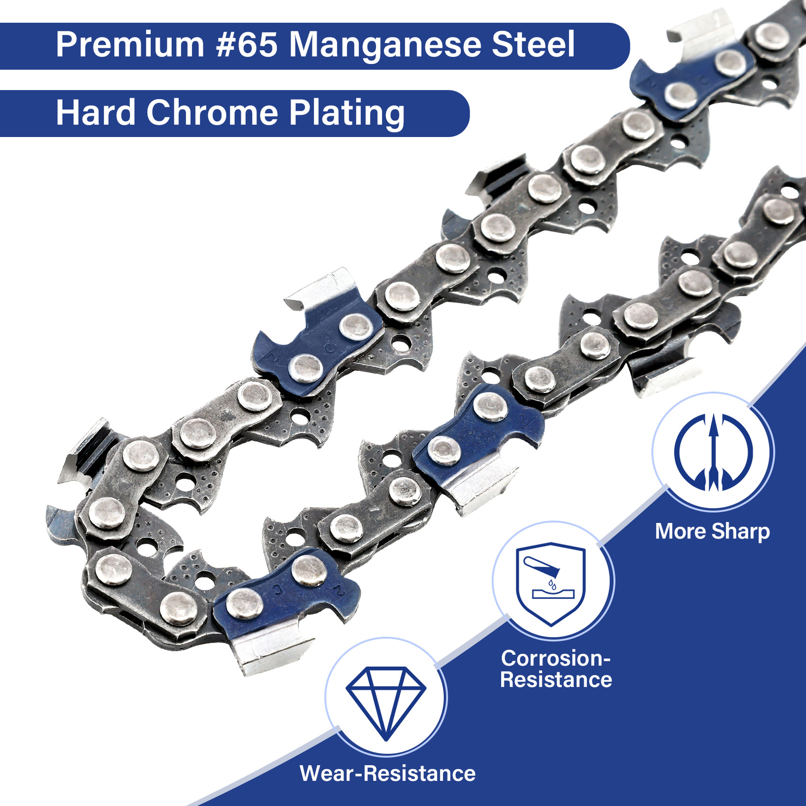 24” inch 84DL Links 3/8” .050″ Chainsaw Chain Blade 84 DL Full-Chisel Chain