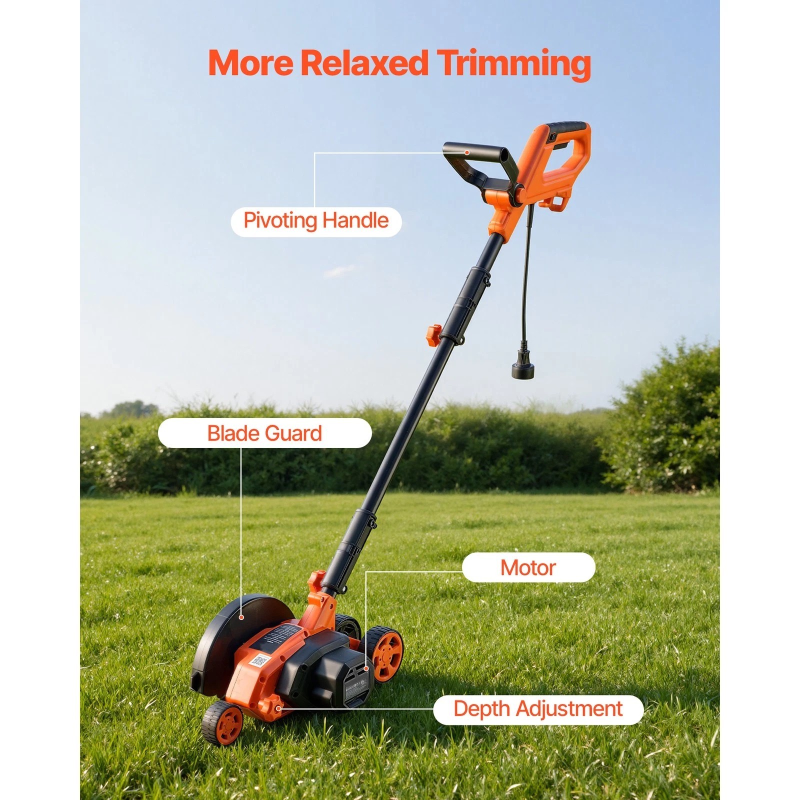 Uimoso Electric Lawn Edger with 8-inch Blade, 12 Amp Motor, 4000 RPM