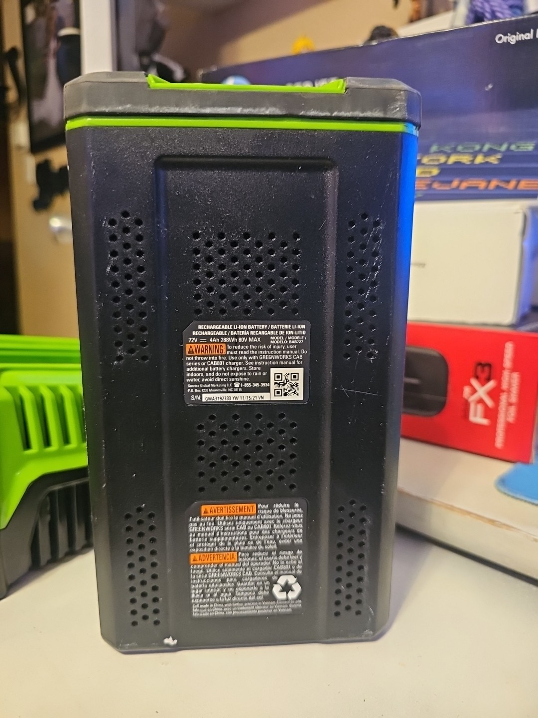 Greenworks Pro 80V Lithium-ion Battery 4AH BAB727 & Charger Fully Tested