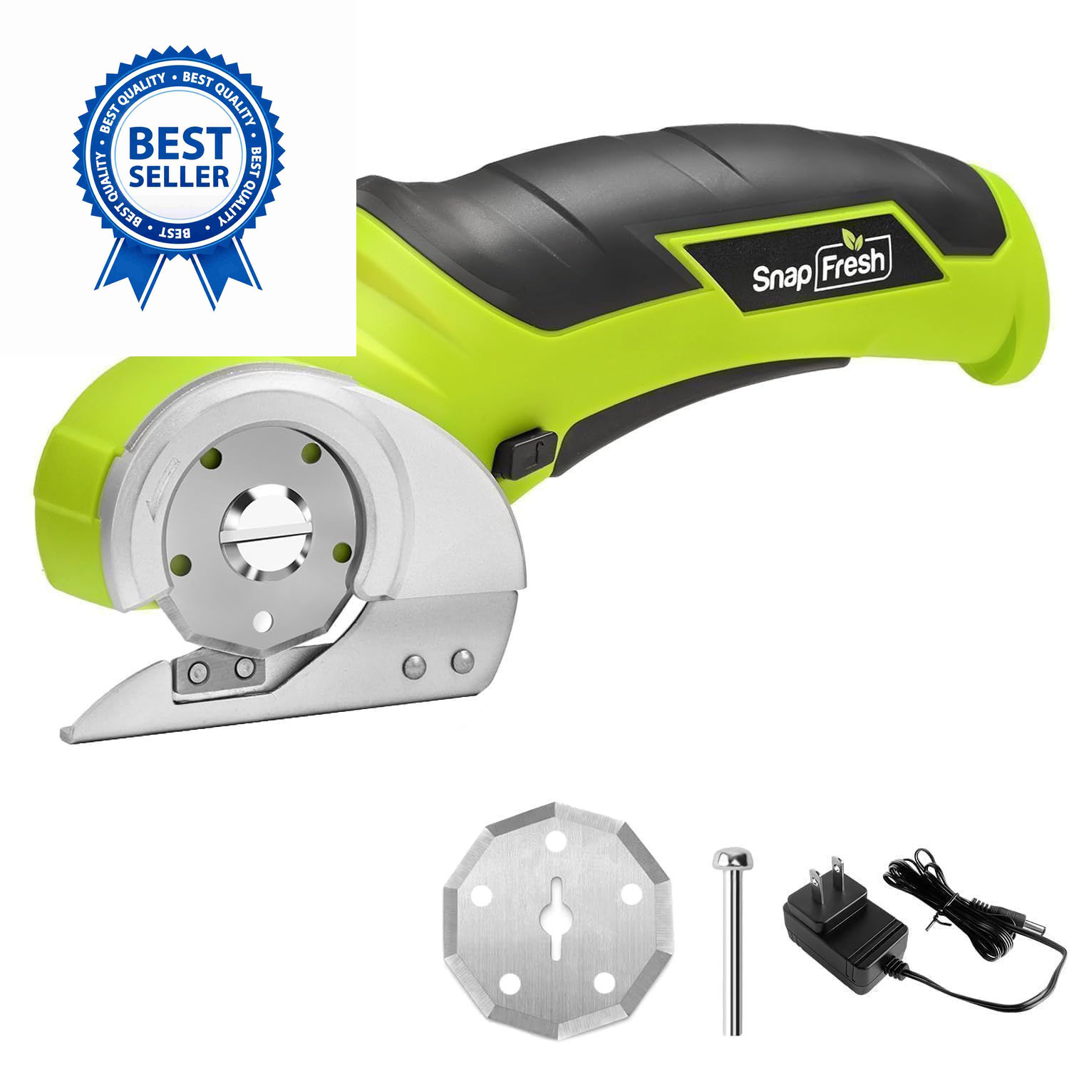 SnapFresh Cordless Electric Scissors, 4V Mini Box Cutter, Green