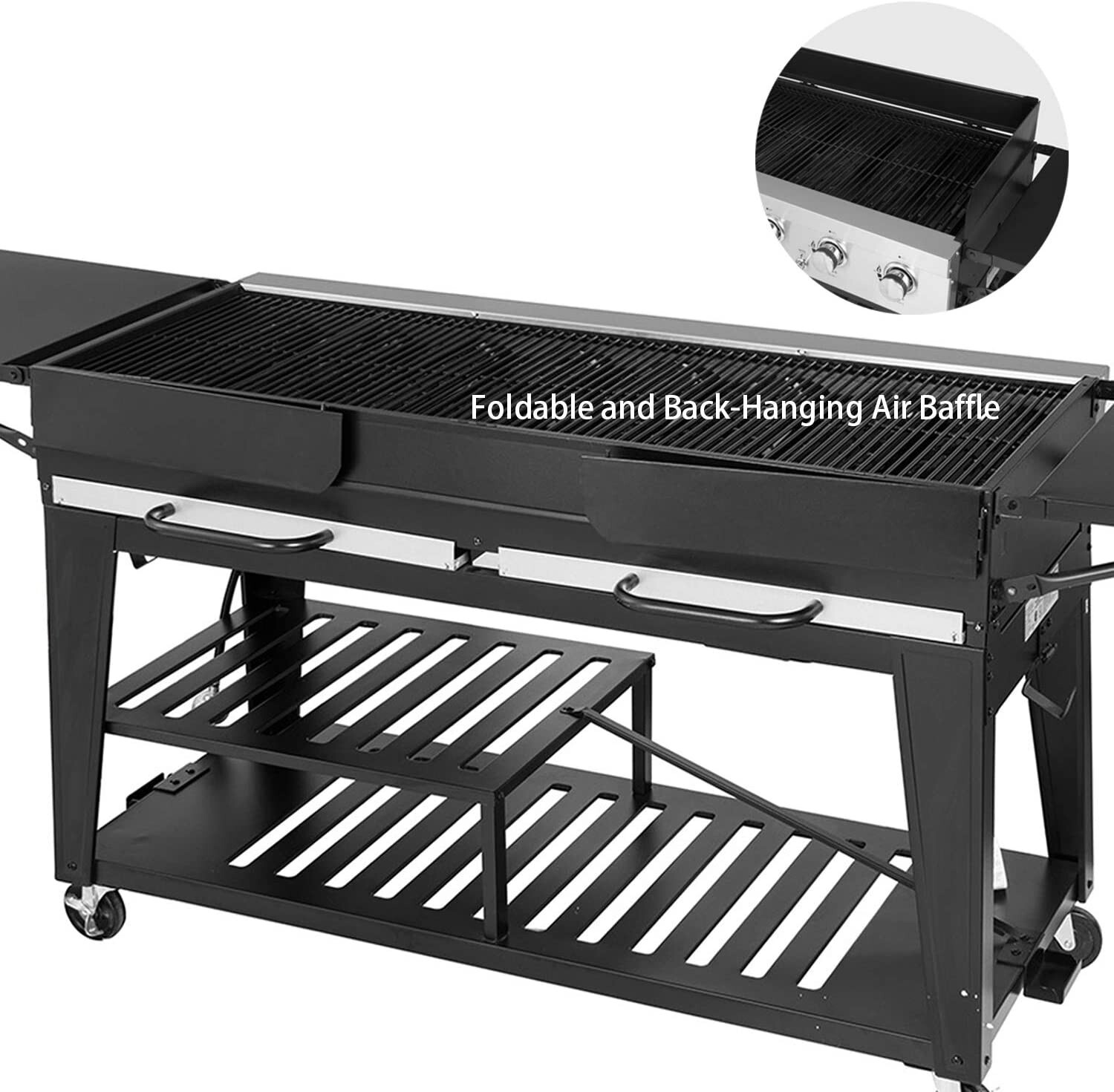Royal Gourmet Large Event 8-Burner Propane Gas Grill with Barbecue Cover Outdoor