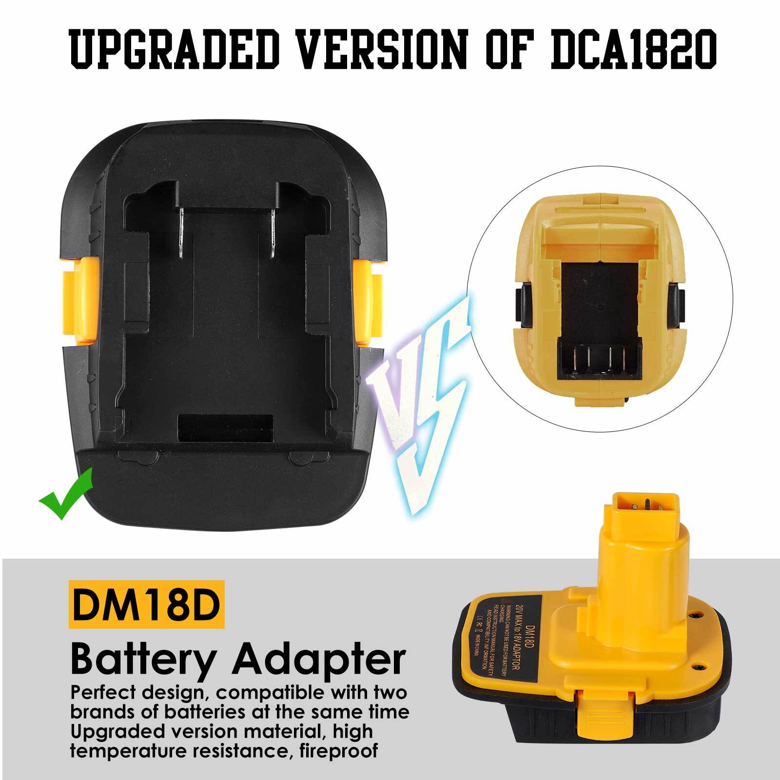 Adapter for Dewalt for Milwaukee 18v Li-ion Battery to for Dewalt 18v NiCad Tool