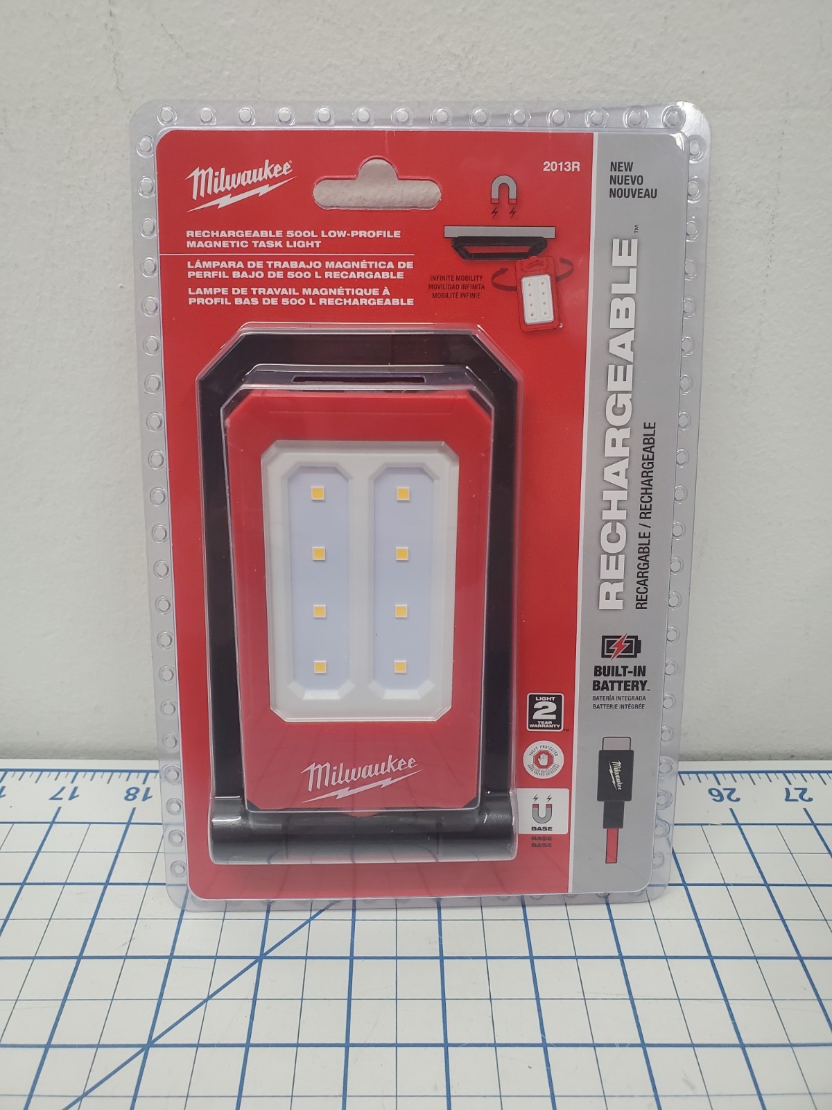 Milwaukee 2013R Rechargeable Low-Profile Magnetic Task Light