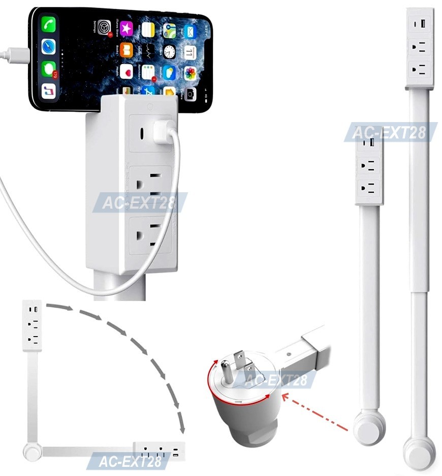 AC Outlet Extender Stick – Electrical Socket Extension For Tight & Hidden Areas