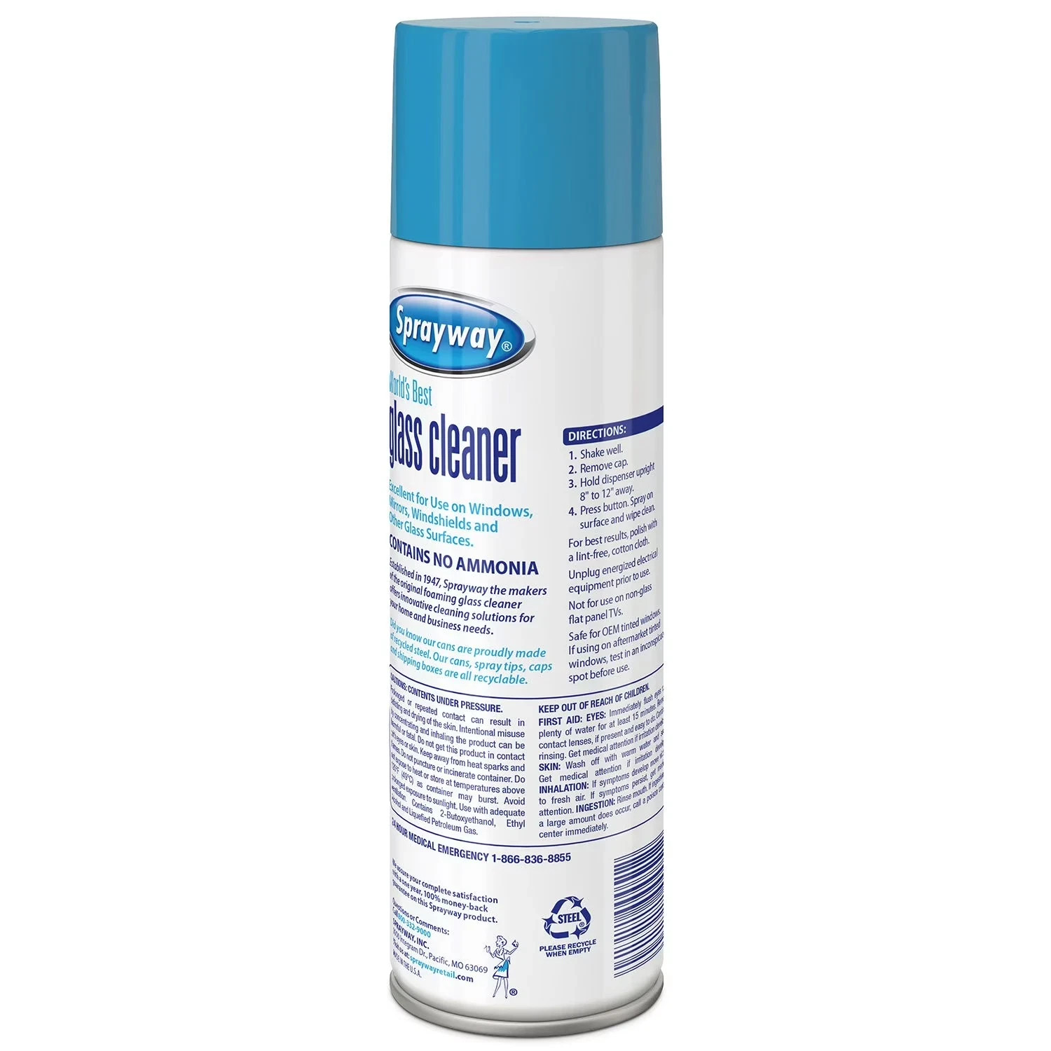 Sprayway Glass Cleaner 19 Ounce Pack of 4 Streak Free Shine – FREE SHIPPING
