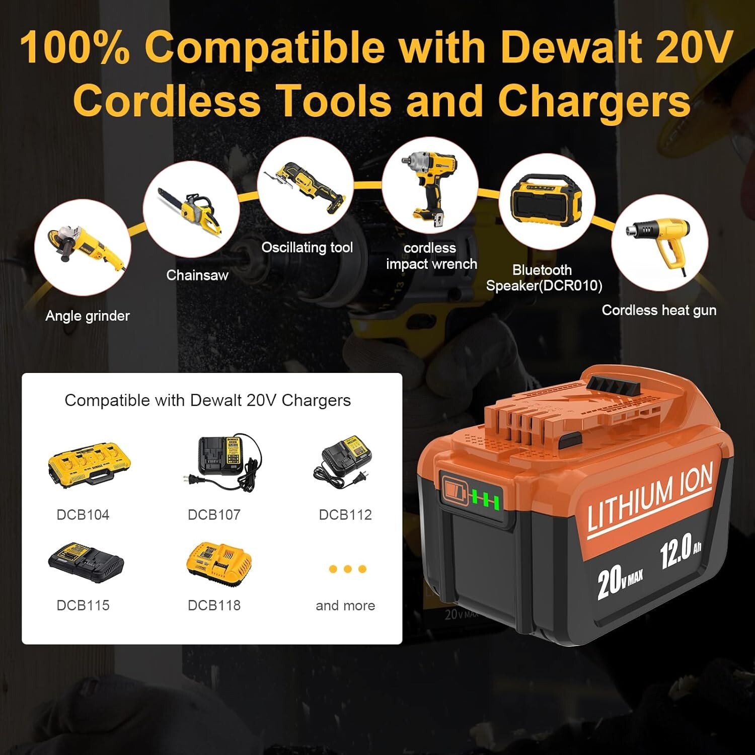 2PACK 10PACK For DeWALT DCB210-2 20V MAX XR 10.0 AH Lithium-Ion Battery DCB210