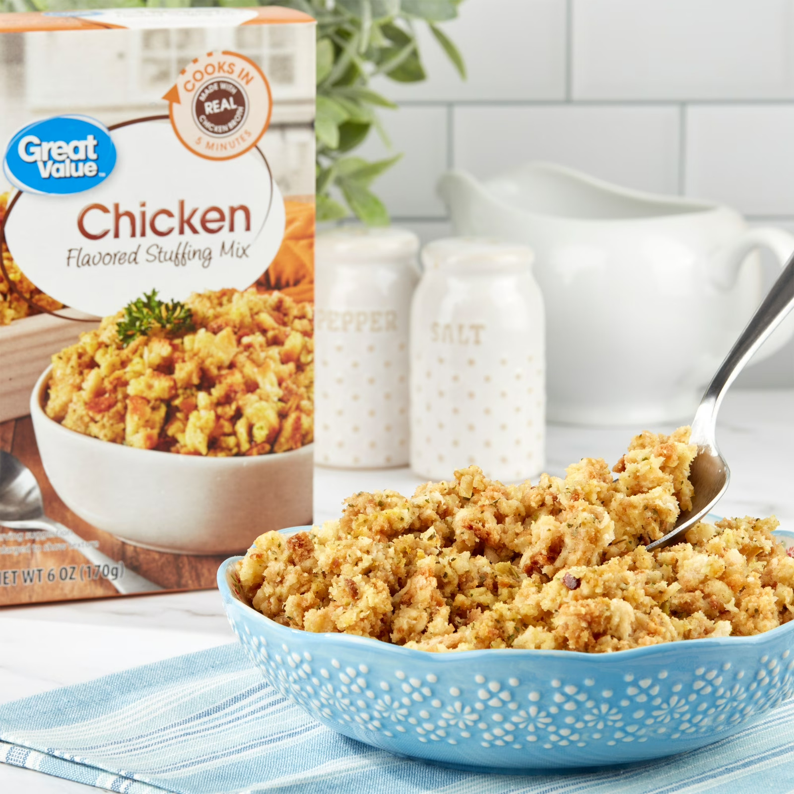 (8 Pack) Great Value Chicken-Flavored Stuffing Mix, 6 Oz FAST FREE SHIPPING..