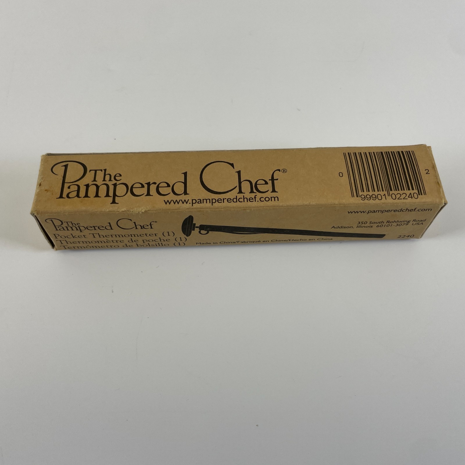 Pampered Chef Pocket Thermometer 2240 Analog New w/ Box Unused