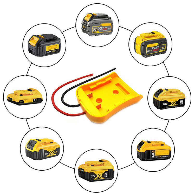 Power Connector DIY Battery Adapter Holder Dock For DeWalt 18V/20V Max Battery