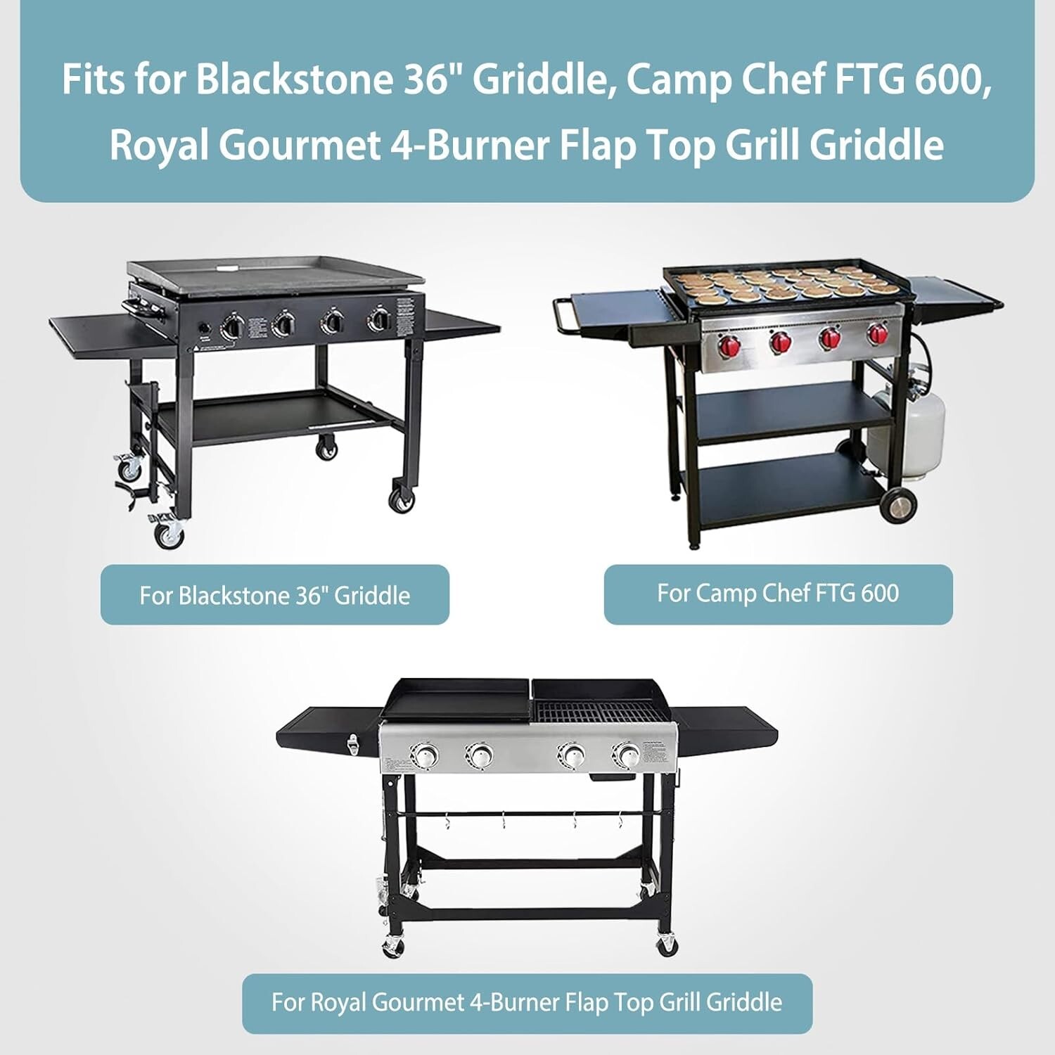 36″ Griddle Cover for Blackstone 36In Griddle, Royal Gourmet 4-Burner Griddles