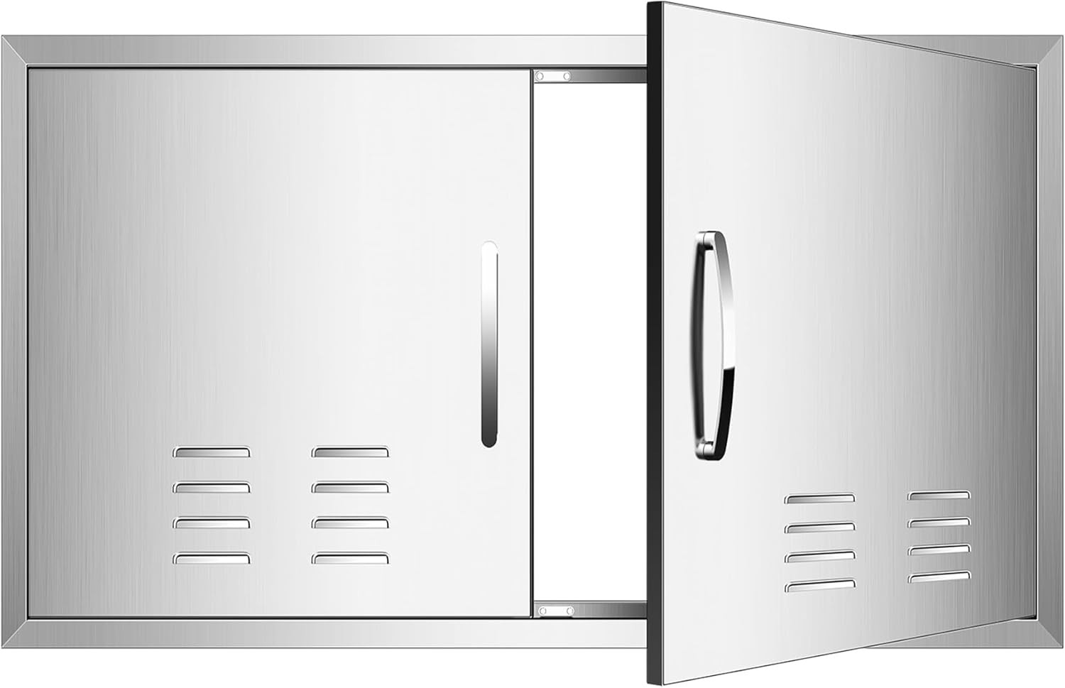 Outdoor Kitchen Doors with Vents – 36W x 21H Inch – 304 Stainless Steel BBQ Door