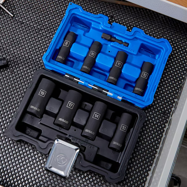 Kobalt 10 Pc Metric Deep Impact Socket Set 3/8″ Drive 6 Point w/ Case NEW