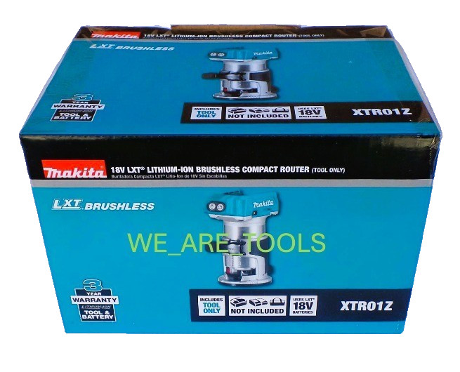 New In Box Makita XTR01Z 18V Brushless Cordless Variable Compact Router 18 Volt