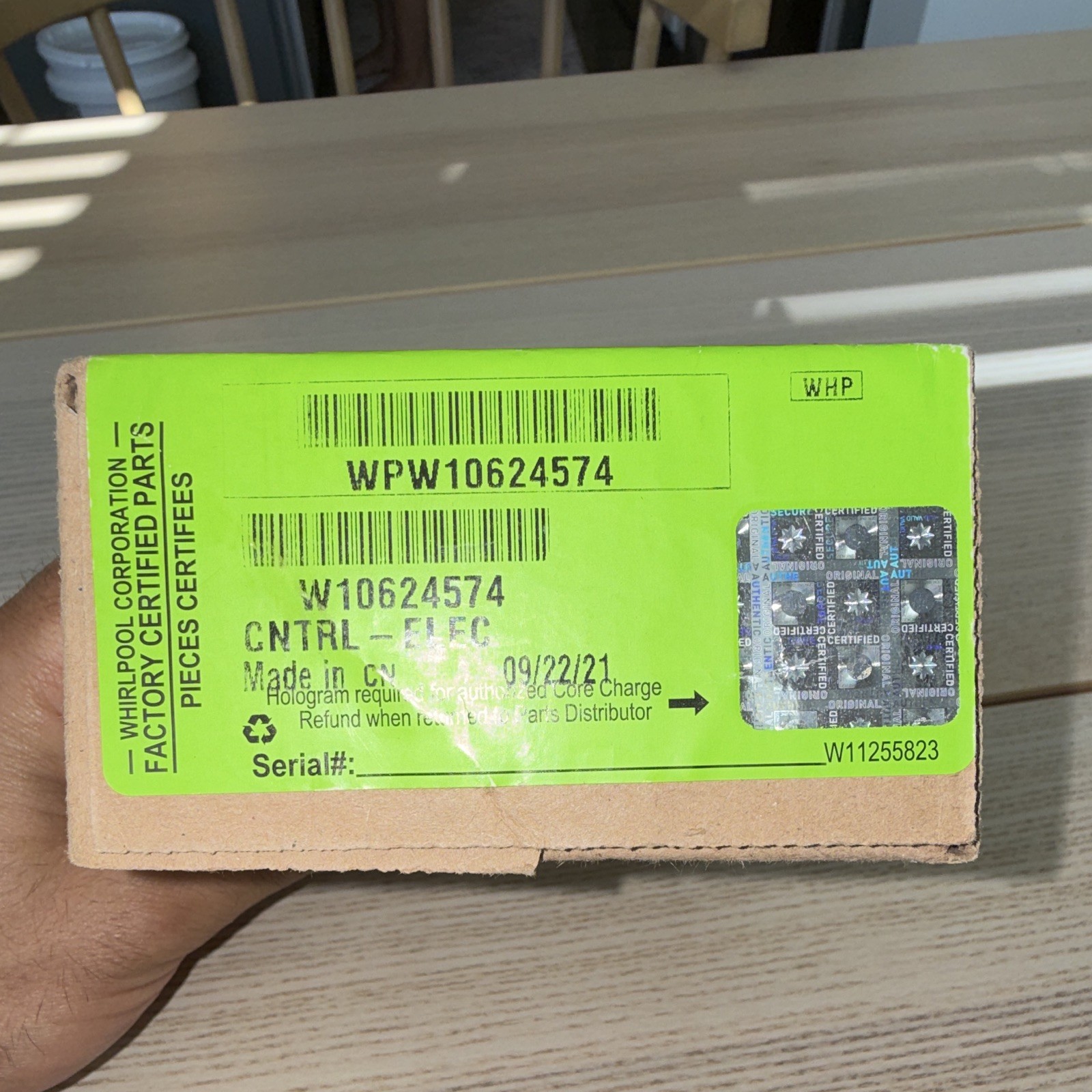 Whirlpool WPW10624574 W10624574 Washer Electronic Control Board, Green