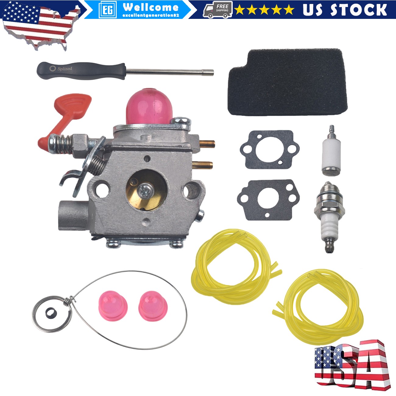Carburetor For Craftsman 358794600 25cc 200 Mph / 430 Cfm Gas Blower 545081855