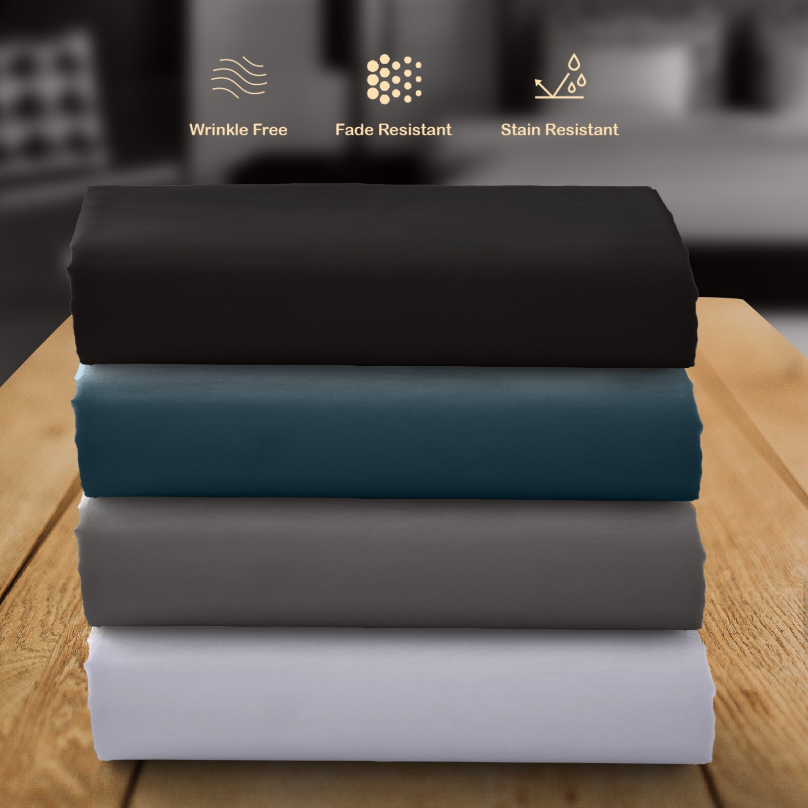 14” Deep Pocket Fitted Sheets 1800 Count Bed Sheets Brushed Fabric Fitted Sheet