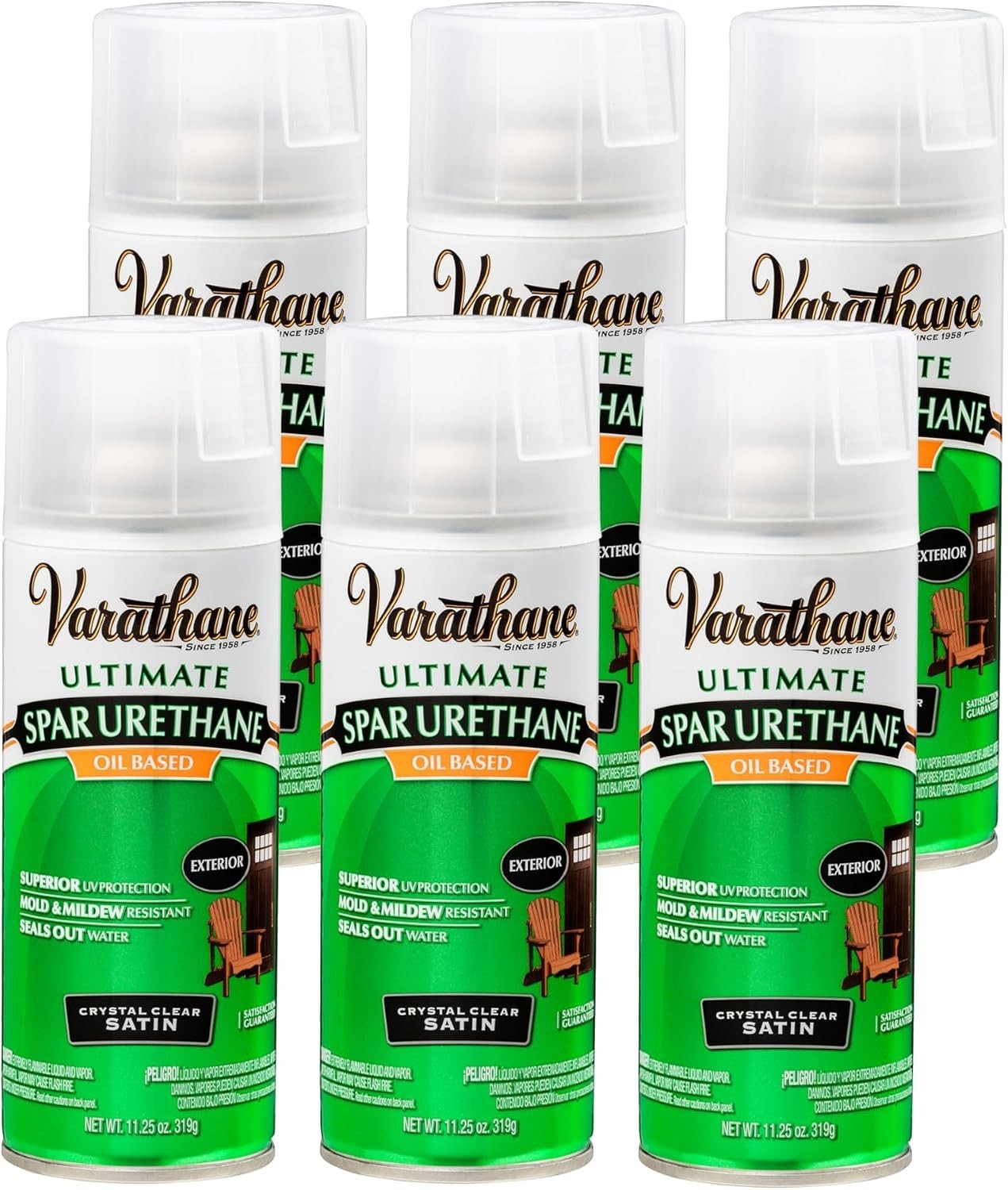 Ultimate Oil-Based Spar Urethane Spray Satin Wood Protection Spray 11.25 oz