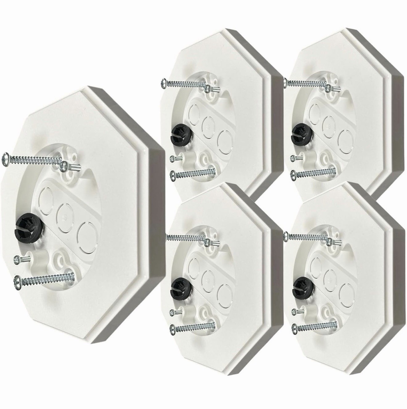 8161-5 Vertical Siding Lamp Octagon Mounting Kit Built In Box 5 Pack