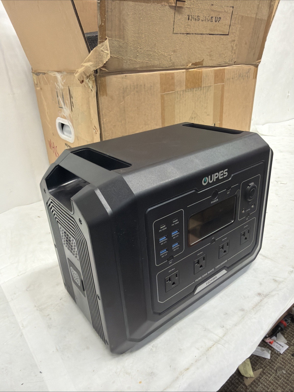 OUPES 1024Wh Mega 1 Portable Power Station 2000W Solar Generator LFP Battery
