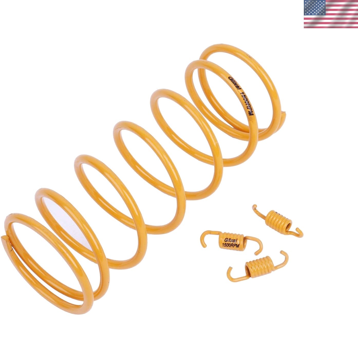 1500RPM High Performance Torque Spring & 3 Clutch Springs for GY6 ATVs, Yellow