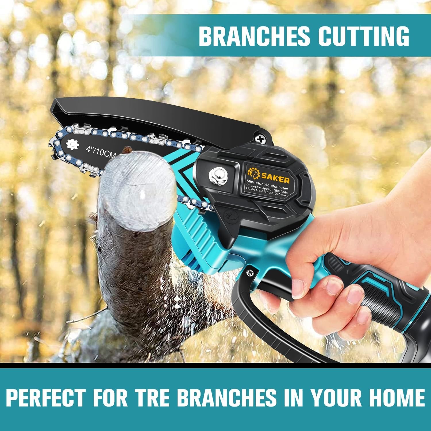 Mini Chainsaw Portable Electric Chainsaws Cordless Handheld Chain Saw Pruning