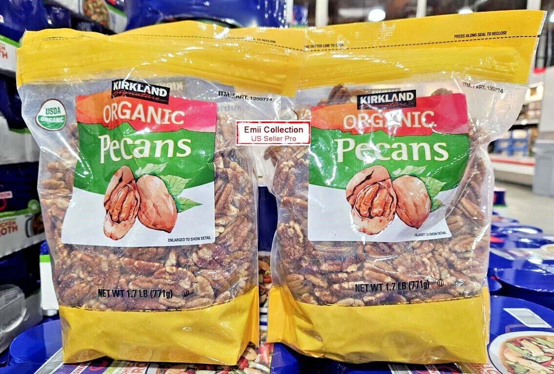 Kirkland Signature Organic Pecans 1.7lb 771g (2 Bags)