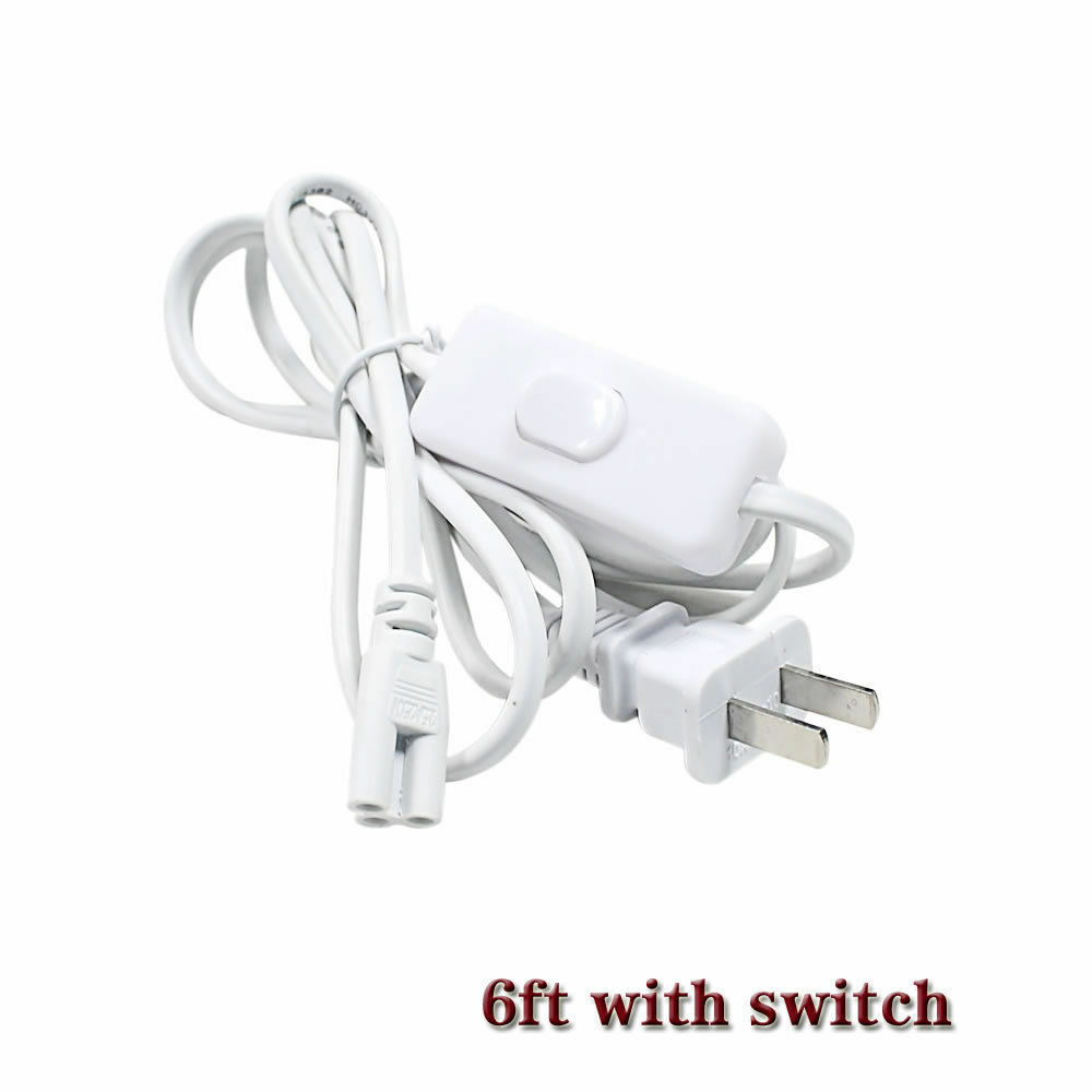 4FT 6FT Power Cord Cables US Plug for T5 T8 8FT LED Tube Light Ceiling Fixtures