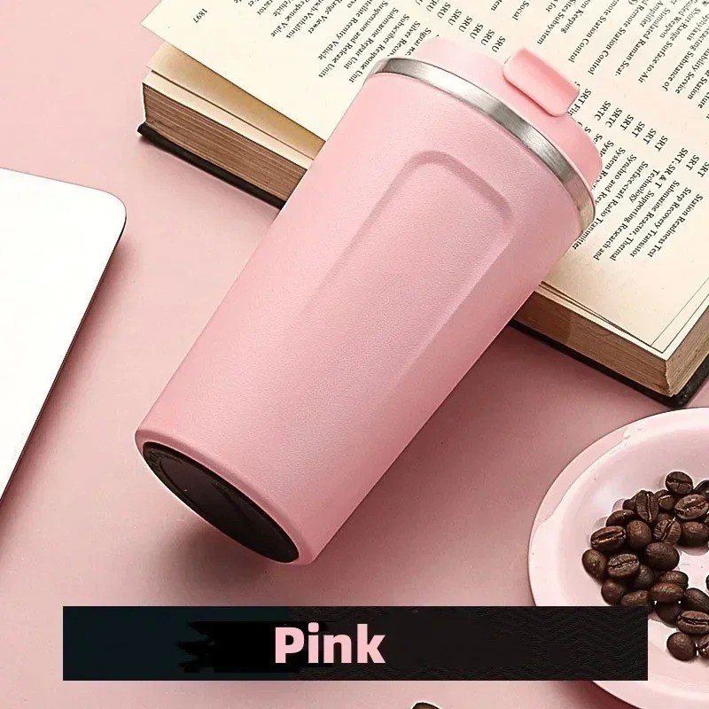 380ml/510ml Stainless Steel Travel Coffee Mug Thermos Cup Leak-Proof Office