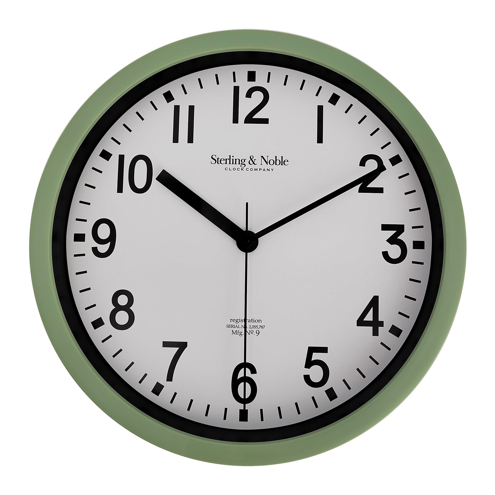 Basic Indoor 8.78″ Sage Analog Round Modern Wall Clock