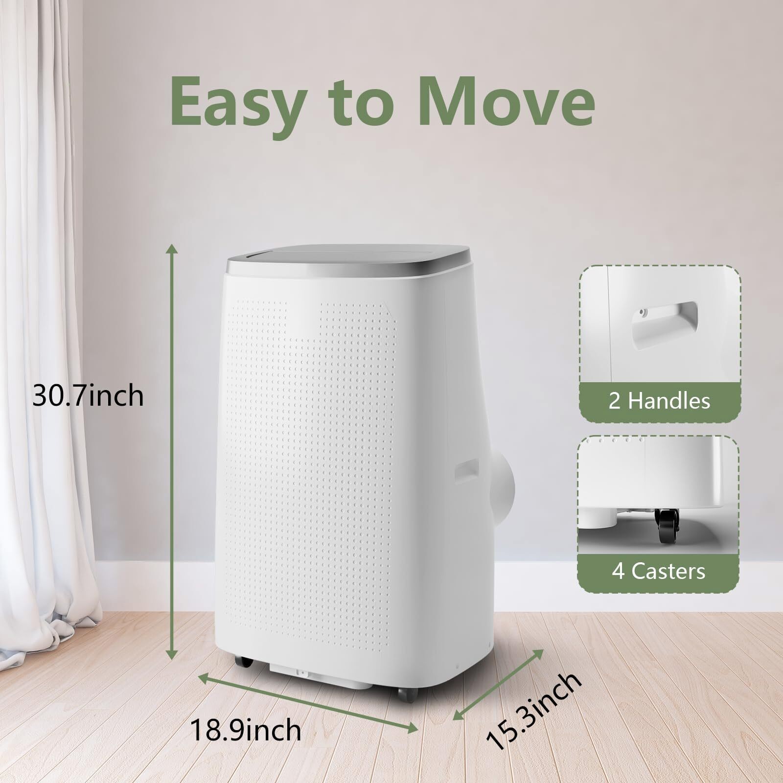 14000 BTU Portable Mobile Air Conditioner 3-in-1 AC Unit Cools up to 750 Sq Ft