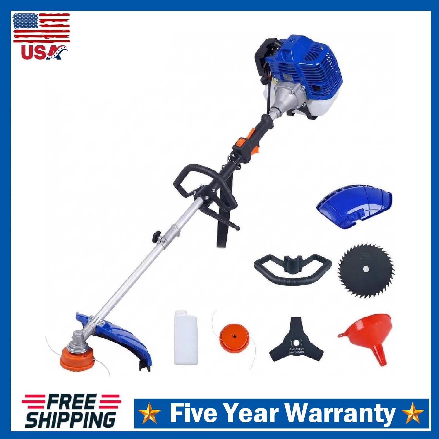 52CC Weed Wacker Lawn Eater Edger Grass 3-in-1 String Trimmer Cutter Mower Yard