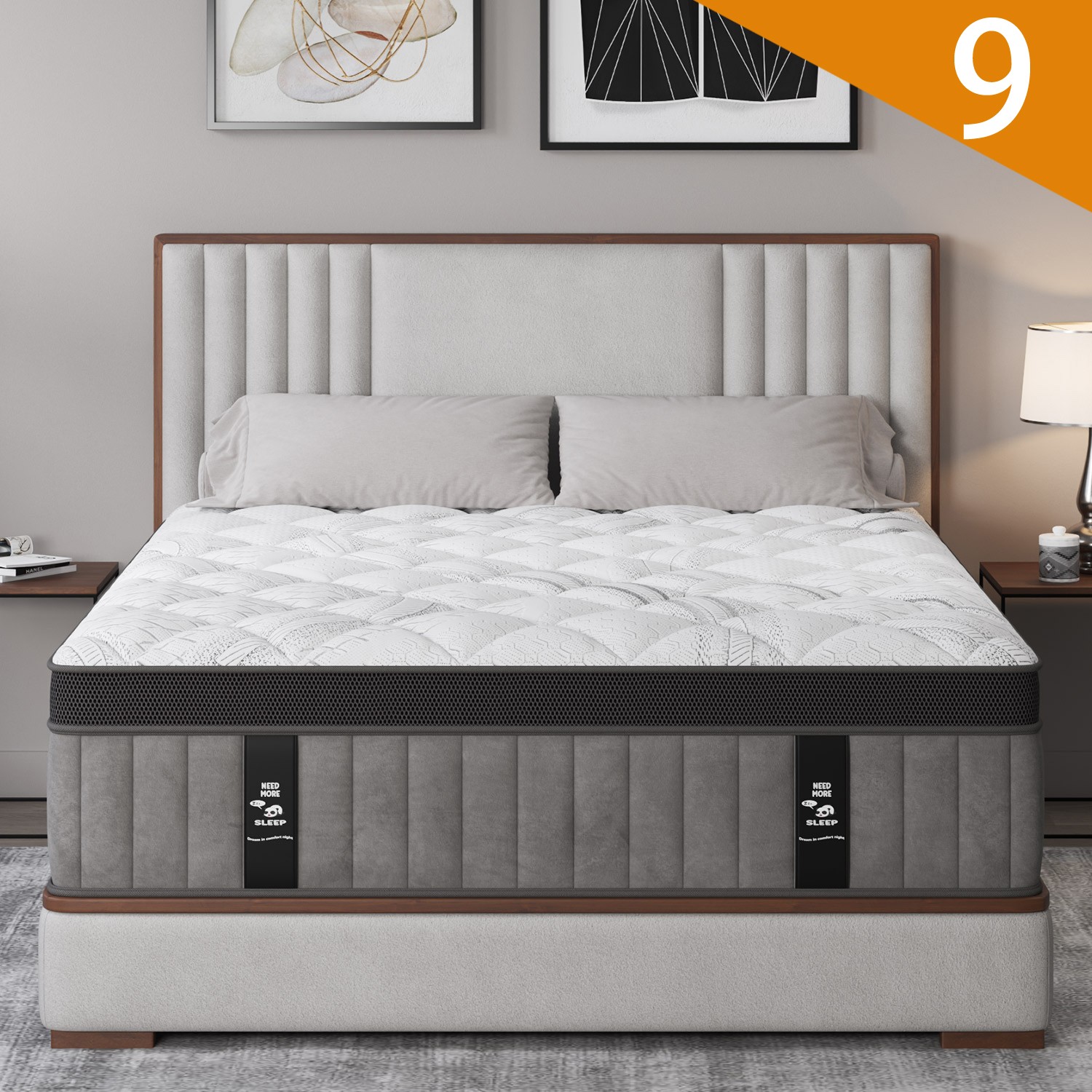 12″ 14″Gel Memory Foam Hybrid Spring Mattress Twin Full Queen King Bed in A Box