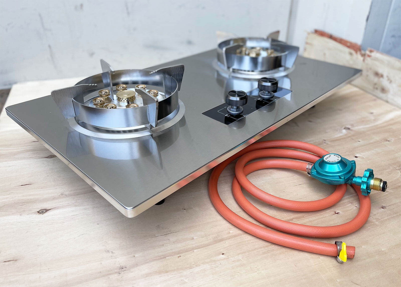 Stainless Countertop Jet Double Burner Drop-In Propane LP Stovetop Stoves Cooker