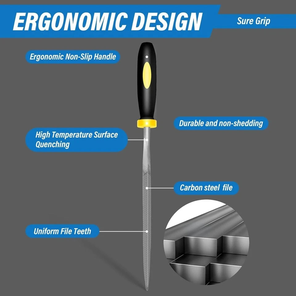 5Pcs Metal Needle File Set Small Hardened Carbon Steel File Mini Hand Metal Tool