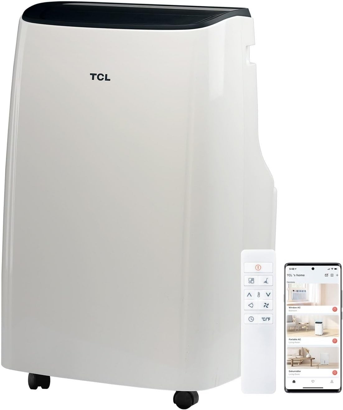 TCL H7P38W 7,000 SACC BTU 3-in-1 Smart Portable Air Conditioner Up to 300 Sq Ft