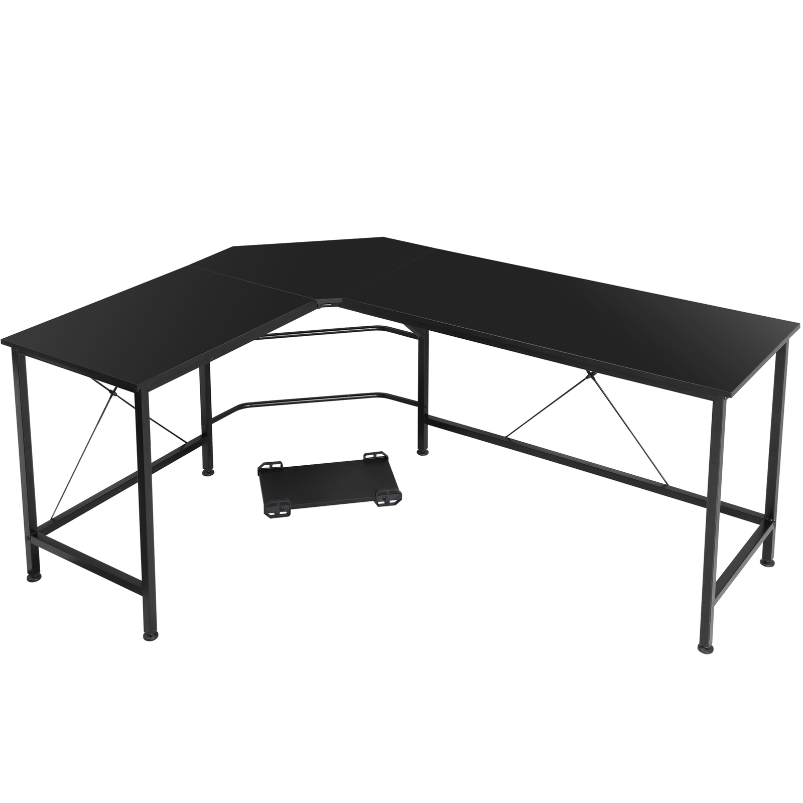 Computer Gaming Laptop Table L-Shaped Desk Corner Workstation for Office Home