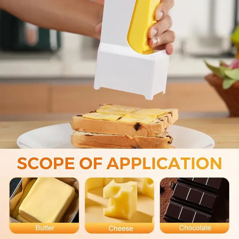 1PC One Click Yellow Cheese Butter Cutter Slicer Stainless Steel Kitchen Cutting