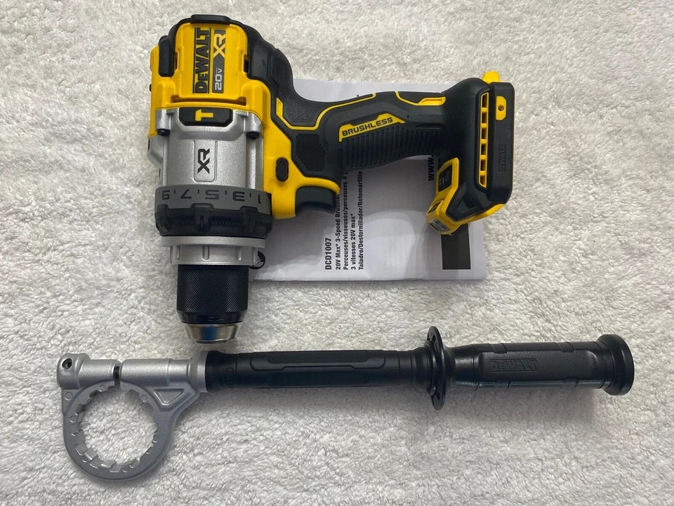 New Dewalt DCD1007B 20V 20 Volt Max XR 1/2″ Brushless Hammer Drill with Handle