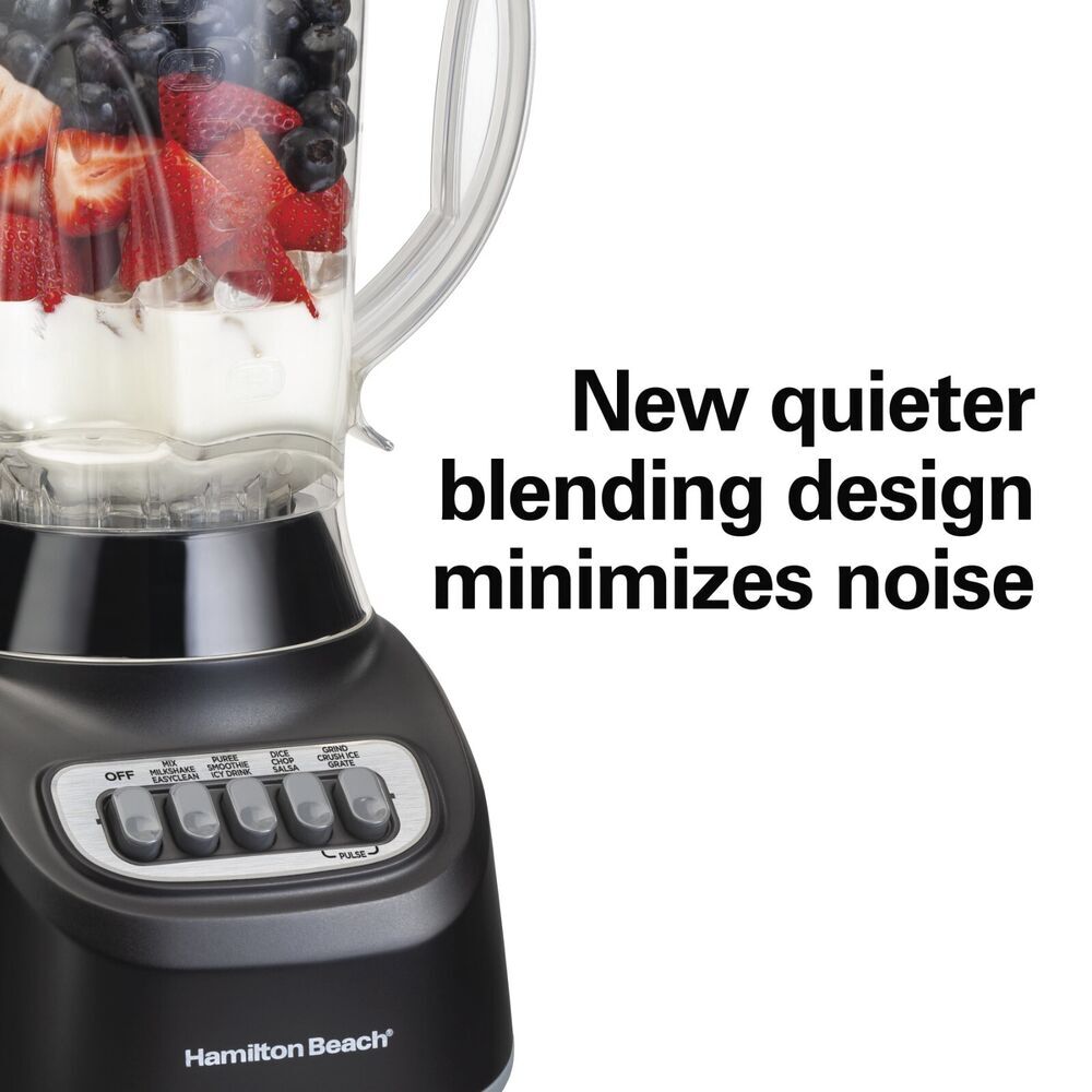 Hamilton Beach Smoothie Blender, 48 oz. Jar, 12 Blending Functions, Black, 50180