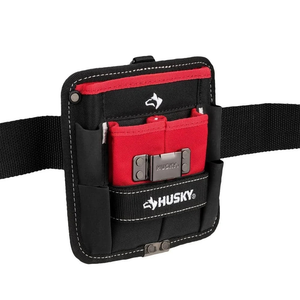 Husky 7 in. 3-Pocket Clip On Tool Belt Pouch – HD55200-TH