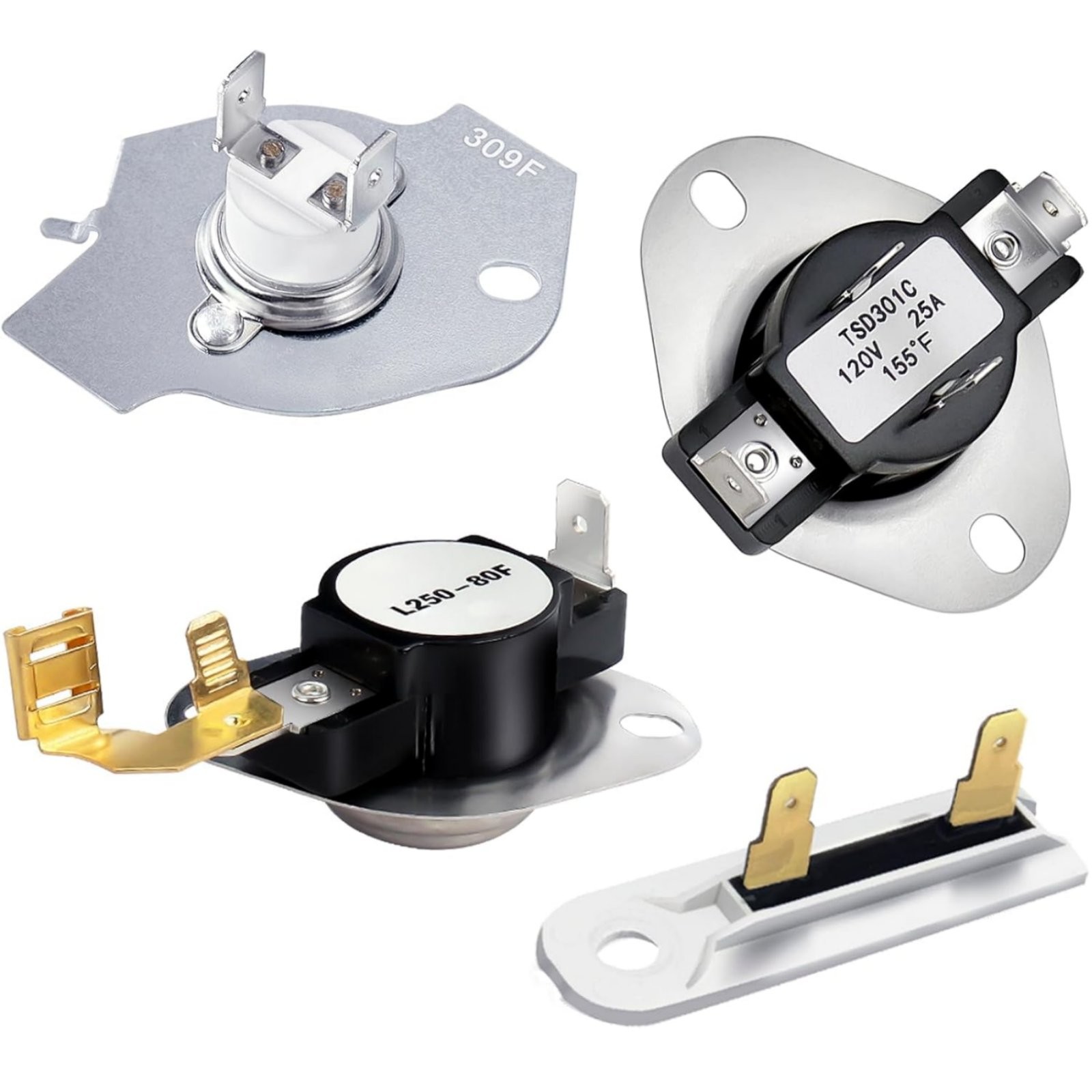 OEM 3977393 Dryer Thermostat Kit For Crosley Direct Fit With 1 PC One Time Fuse