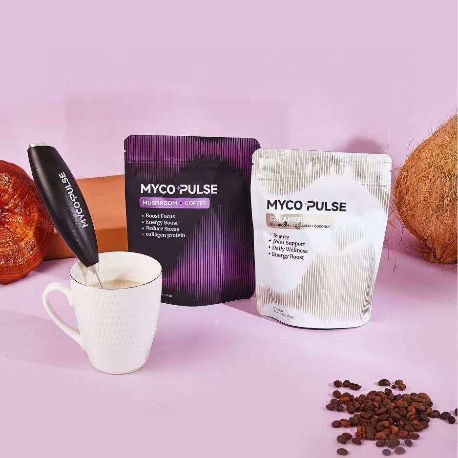 New Mushroom Coffee Organic Coffee 30 Servings in one Pack with Frother & Mug