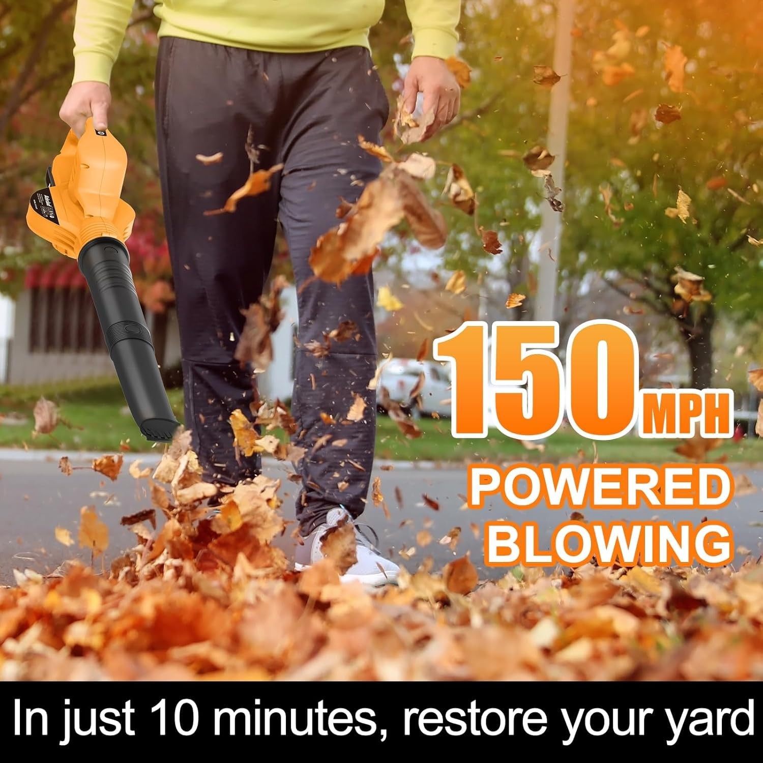 20v Cordless Leaf Blower 150mph Handheld Blower With 2 Batteries Charger Varia