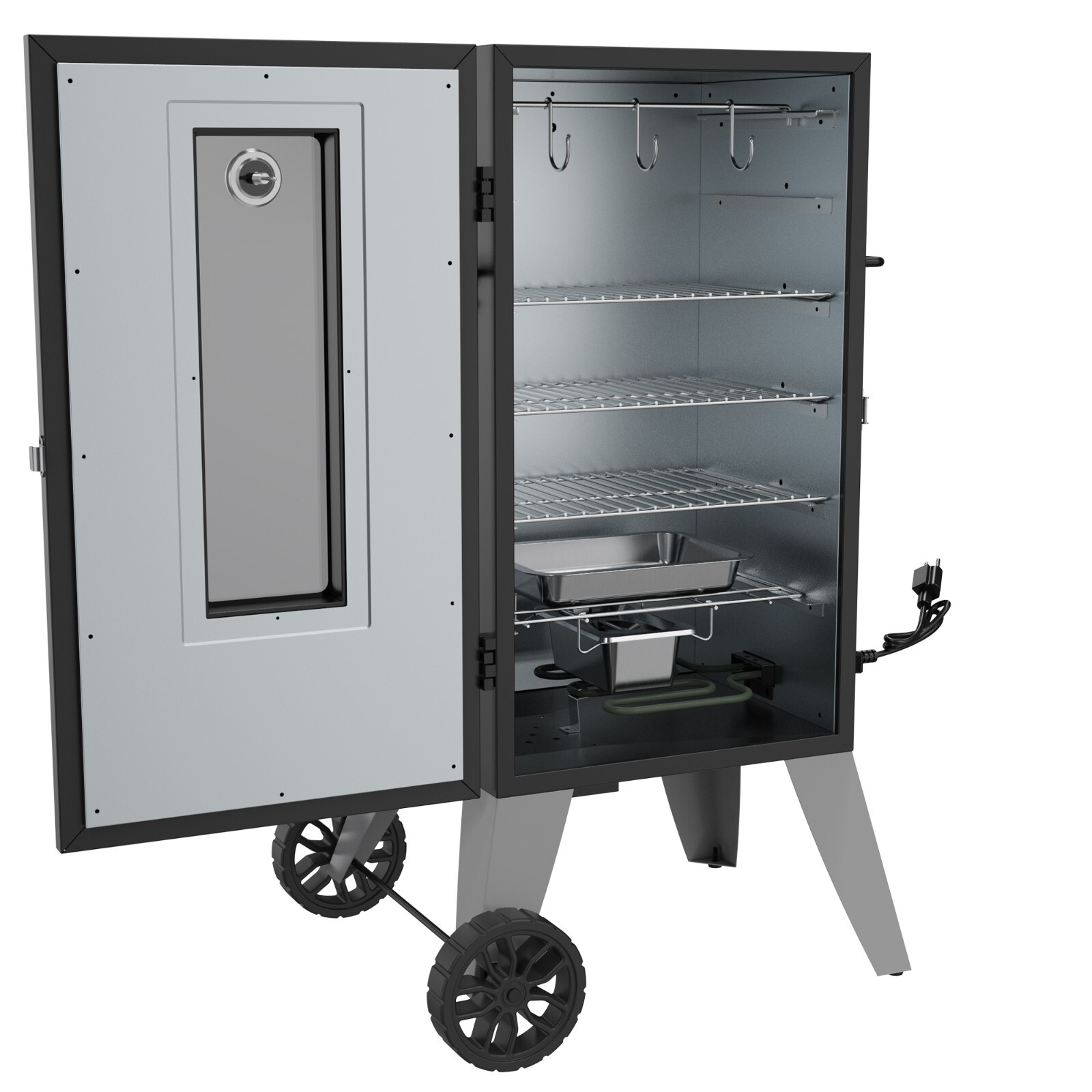 Royal Gourmet 28-Inch Electric Smoker With 3 Smoking Racks/ Clear Viewing Window