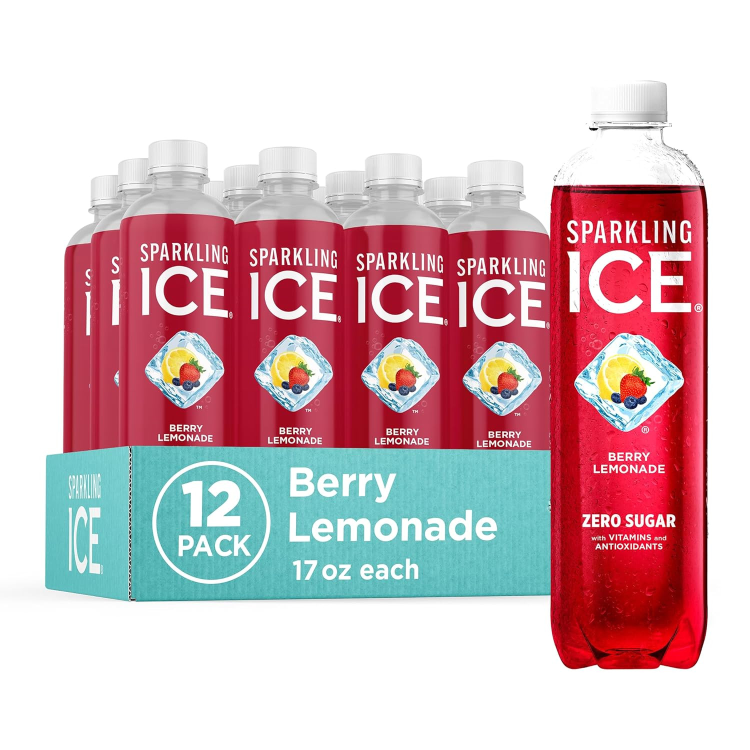Sparkling Ice, Sparkling Water, Zero Sugar, 17 fl oz, 12 Pack, Select Flavor.