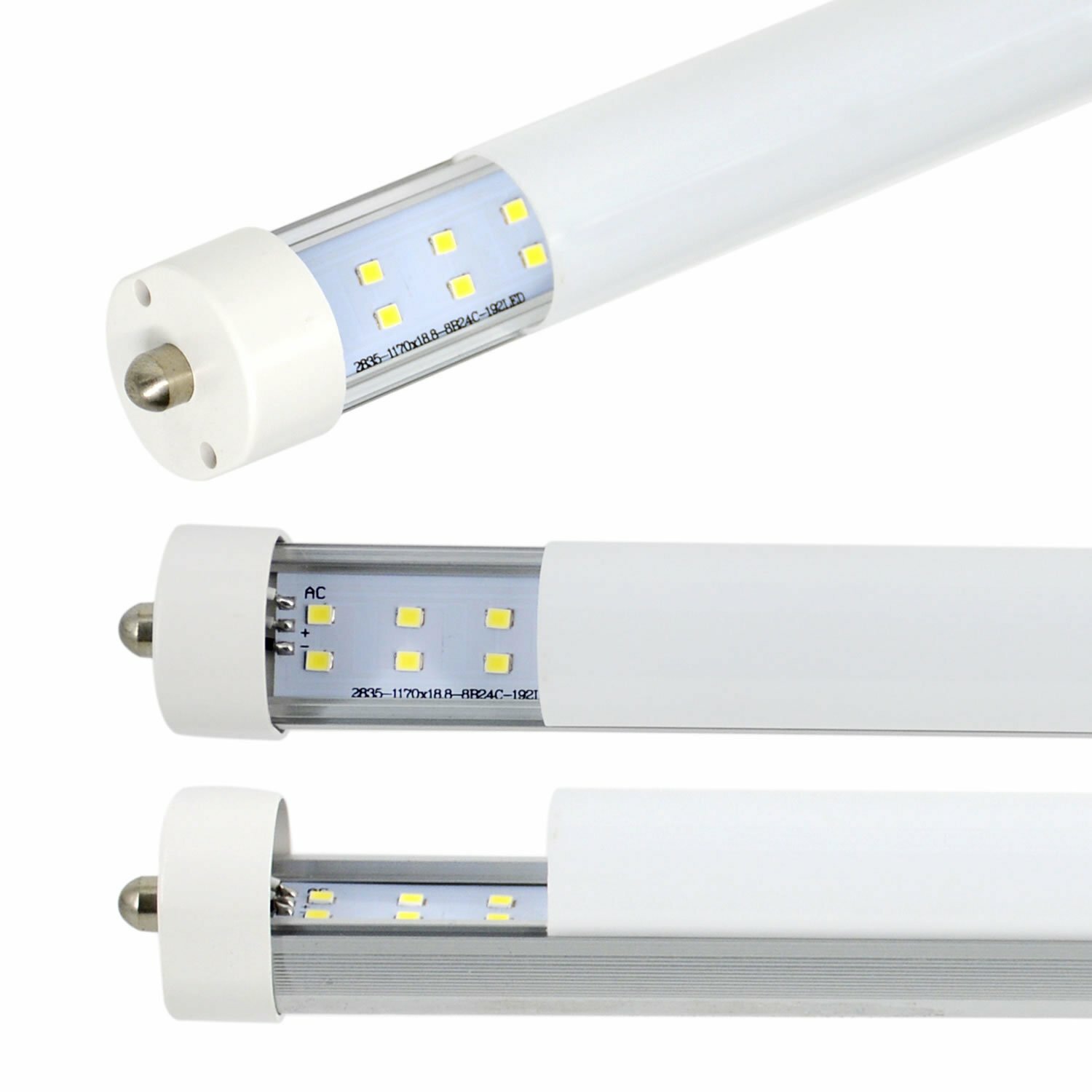 T8 8FT LED Shop Light Bulbs 45W 72W 120W Single Pin FA8 8 Foot LED Shop Lights