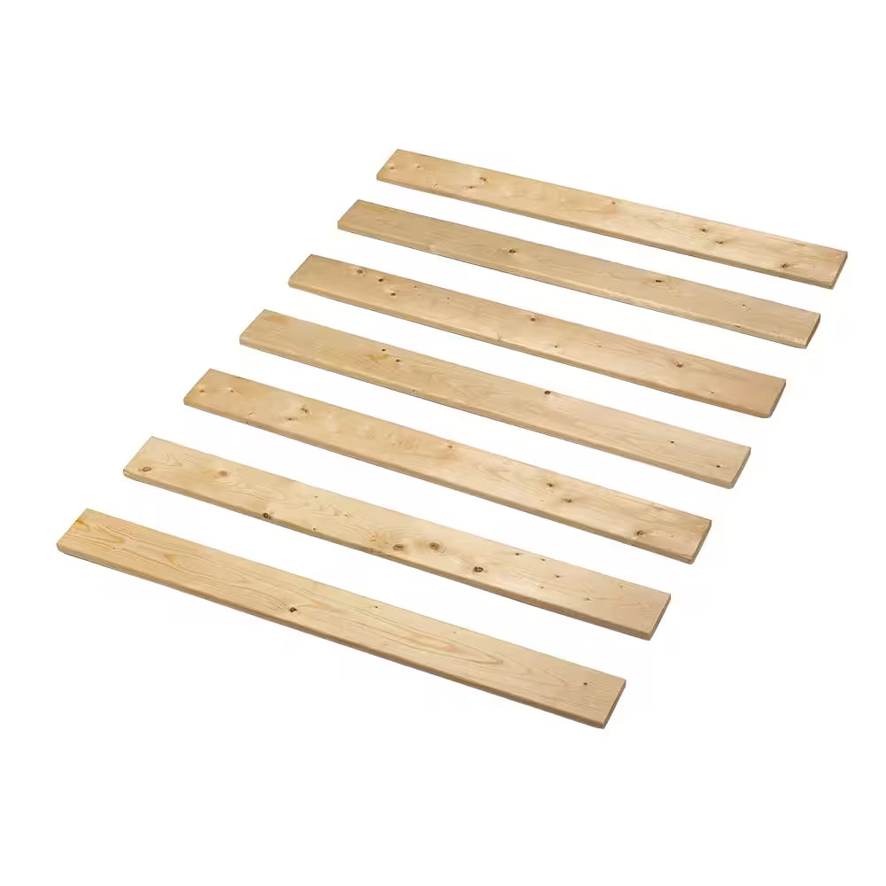 1 In. X 4 In. X 5 Ft. Pine Queen Bed Slat Board (7-Pack)