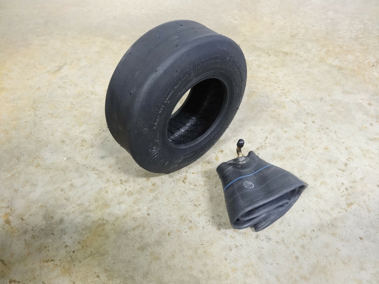 New 3.40/3.00-5 Air-Loc P607 Smooth Slick Tread Tire 4 ply WITH TUBE 3.40-5