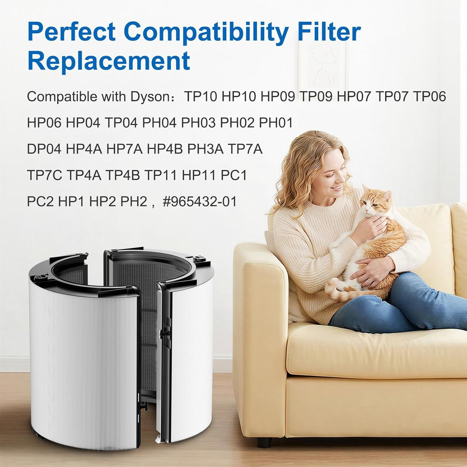 360 Combi Glass HEPA + Carbon Filter Replacement For Dyson TP10 HP10 HP09 TP09 H