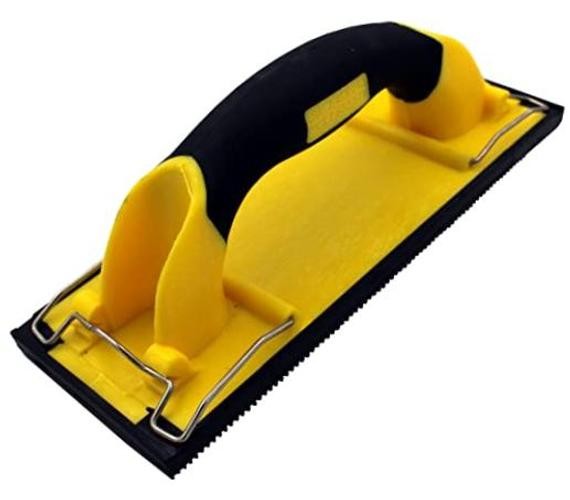 UHS Manual Hand Sander with Stainless Steel Clips | Soft-Grip Handle, Heavy